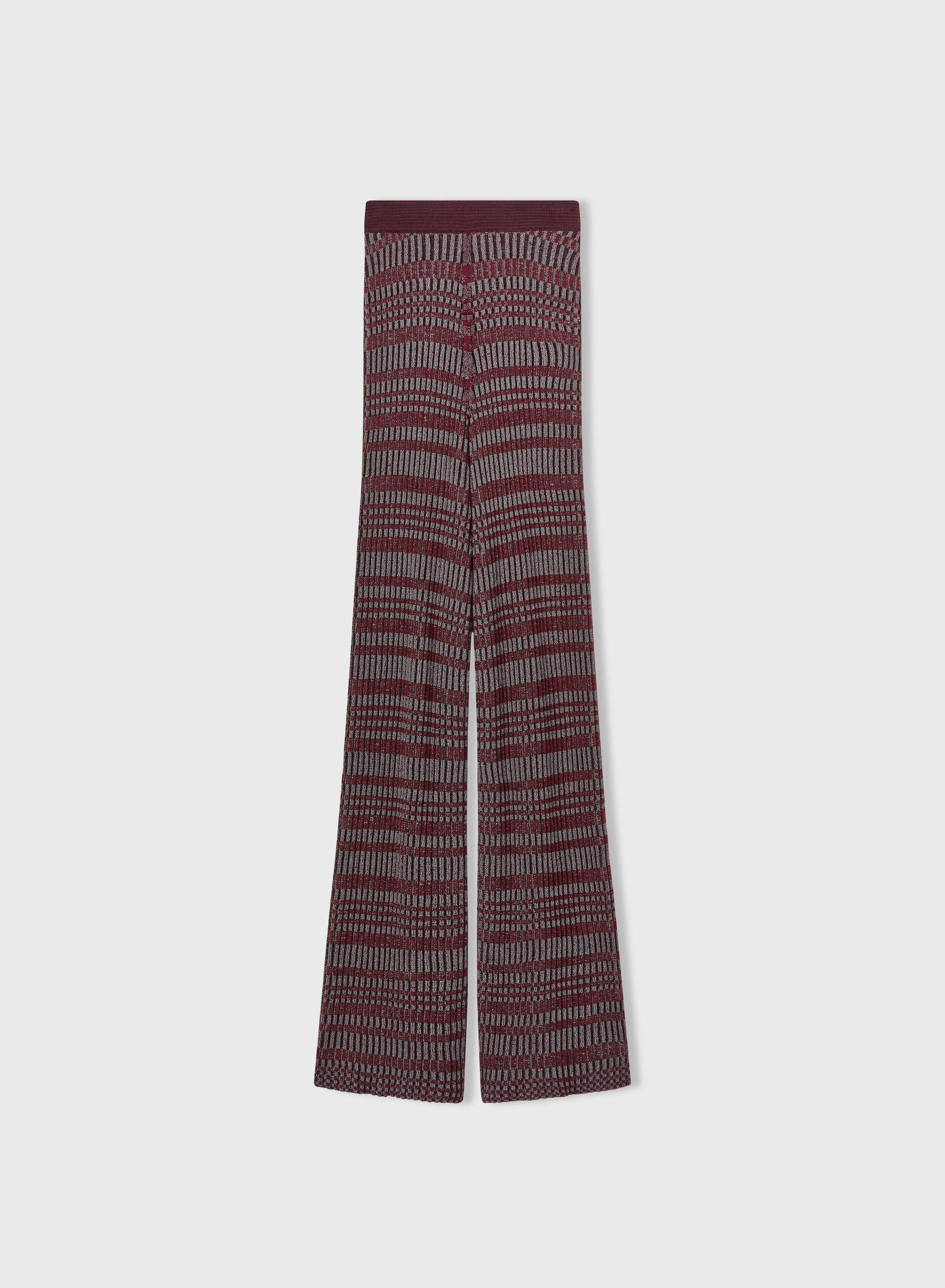 Retori Jacquard Pants With Vanise' Details Mauve - Knitwear - Luxury Pants for Women