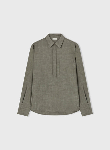 Retori Long Sleeves Polo Shirt With Pocket Grey - Ready To Wear - Luxury Polos for Men