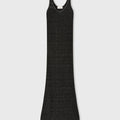 Retori Jacquard Sleeveless Scoop Neck Dress With Vanise' Details Black - Knitwear - Luxury Dresses for Women