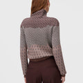 Retori Jacquard Turtleneck Amaranto - Knitwear - Luxury Sweaters for Women - Back