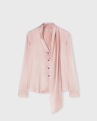Retori Scarf Shirt Pale Rose - Ready To Wear - Luxury Shirts for Women