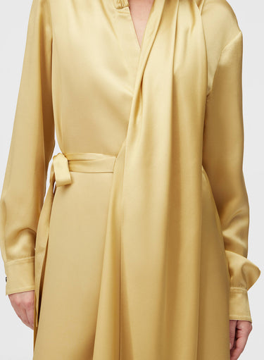 Retori Scarf Dress Pale Yellow - Ready To Wear - Luxury Dresses for Women - Detail