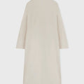 Retori Double Shawl Collar Coat Ivory And Natural - Ready To Wear - Luxury Overcoats for Women - Back