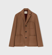 Retori Double Finishing Bicolor Cardi Blazer With Needle Pin Detail Camel And Amaranto - Ready To Wear - Luxury Coats & Jackets for Men