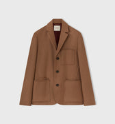 Retori Double Finishing Bicolor Cardi Blazer With Needle Pin Detail Camel And Amaranto - Ready To Wear - Luxury Coats & Jackets for Men