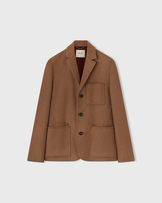 Retori Double Finishing Bicolor Cardi Blazer With Needle Pin Detail Camel And Amaranto - Ready To Wear - Luxury Coats & Jackets for Men