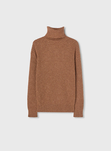 Retori Ribbed Turtleneck Clay - Knitwear - Luxury Sweaters for Men and Women