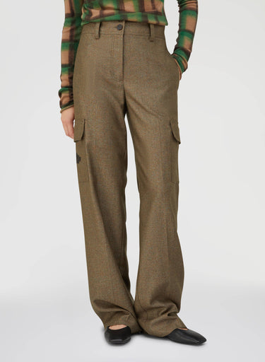 Retori Embroidered Cargo Pants Green - Ready To Wear - Luxury Cargo Pants for Women