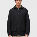Retori Field Jacket With Leather Details Navy And Camel - Ready To Wear - Luxury Coats & Jackets for Men - Front