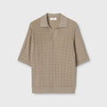 Retori Micro Argyle Polo Sand - Knitwear - Luxury Polos for Men