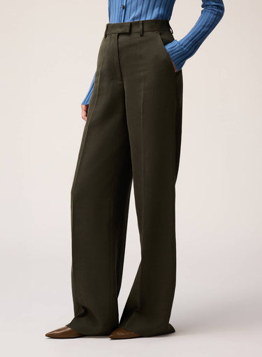 PANTALONI SARTORIALI IN LINO MANO PESCA