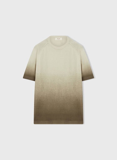 Retori Degradé Tshirt Natural - Pure Silk - Ready To Wear - Luxury T-Shirts for Men