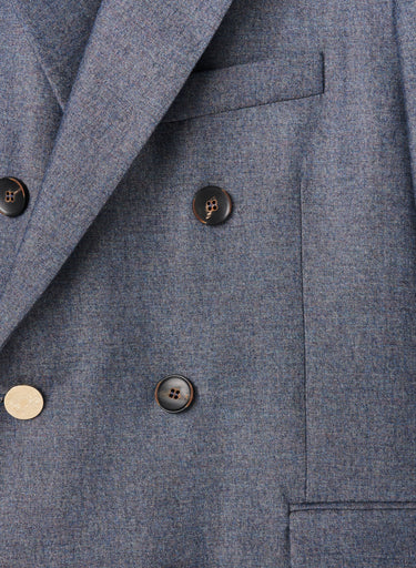 Retori Double Breasted Blazer Denim Blu - Ready To Wear - Luxury Coats & Jackets for Women