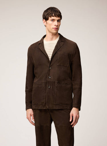 BLAZER MONOPETTO SCAMOSCIATO