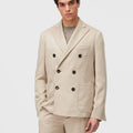 Retori Double Breasted Blazer Natural - Ready To Wear - Luxury Coats & Jackets for Men - Front