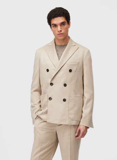 Retori Double Breasted Blazer Natural - Ready To Wear - Luxury Coats & Jackets for Men - Front