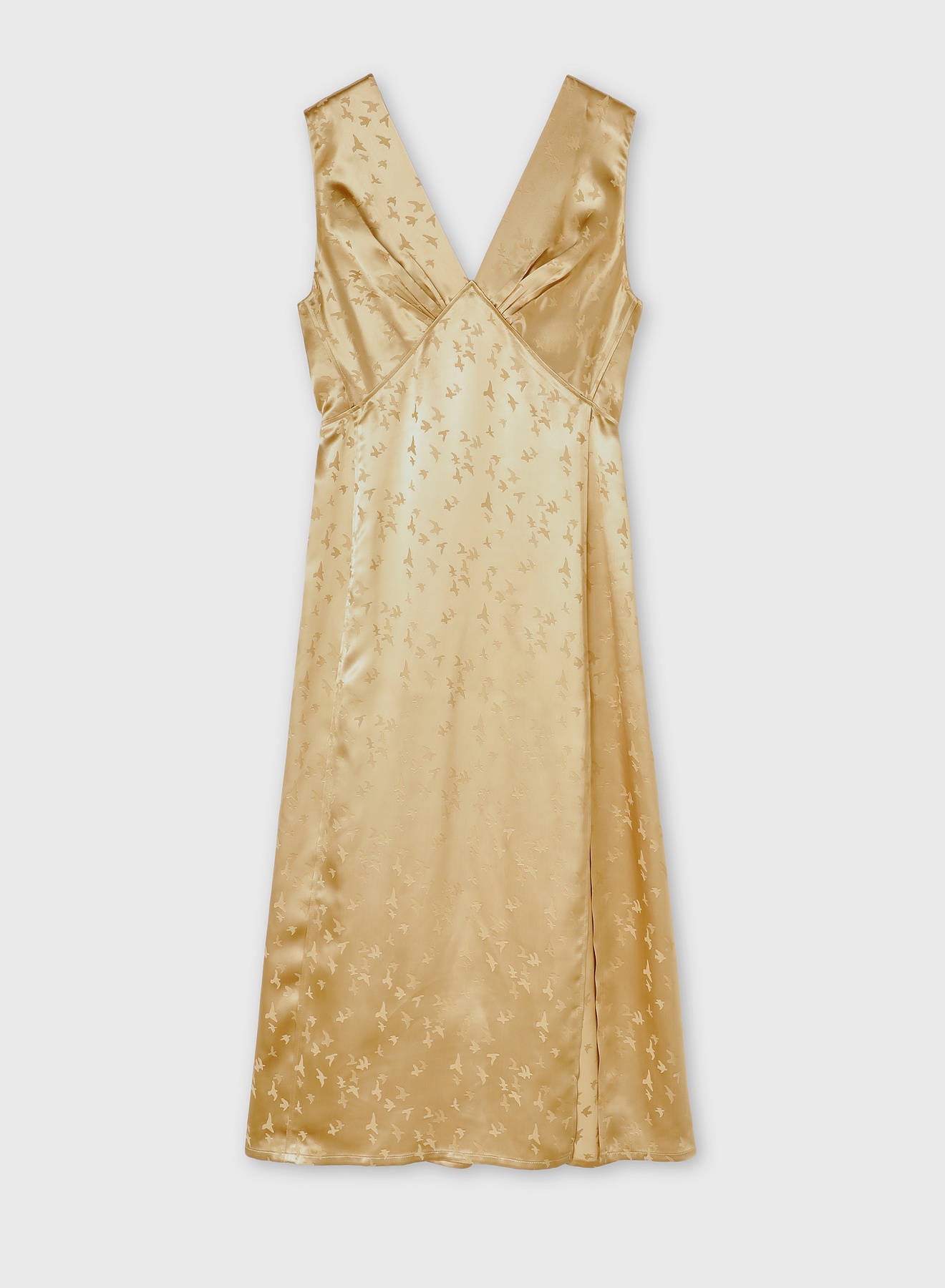 JACQUARD MIDI DRESS GOLD