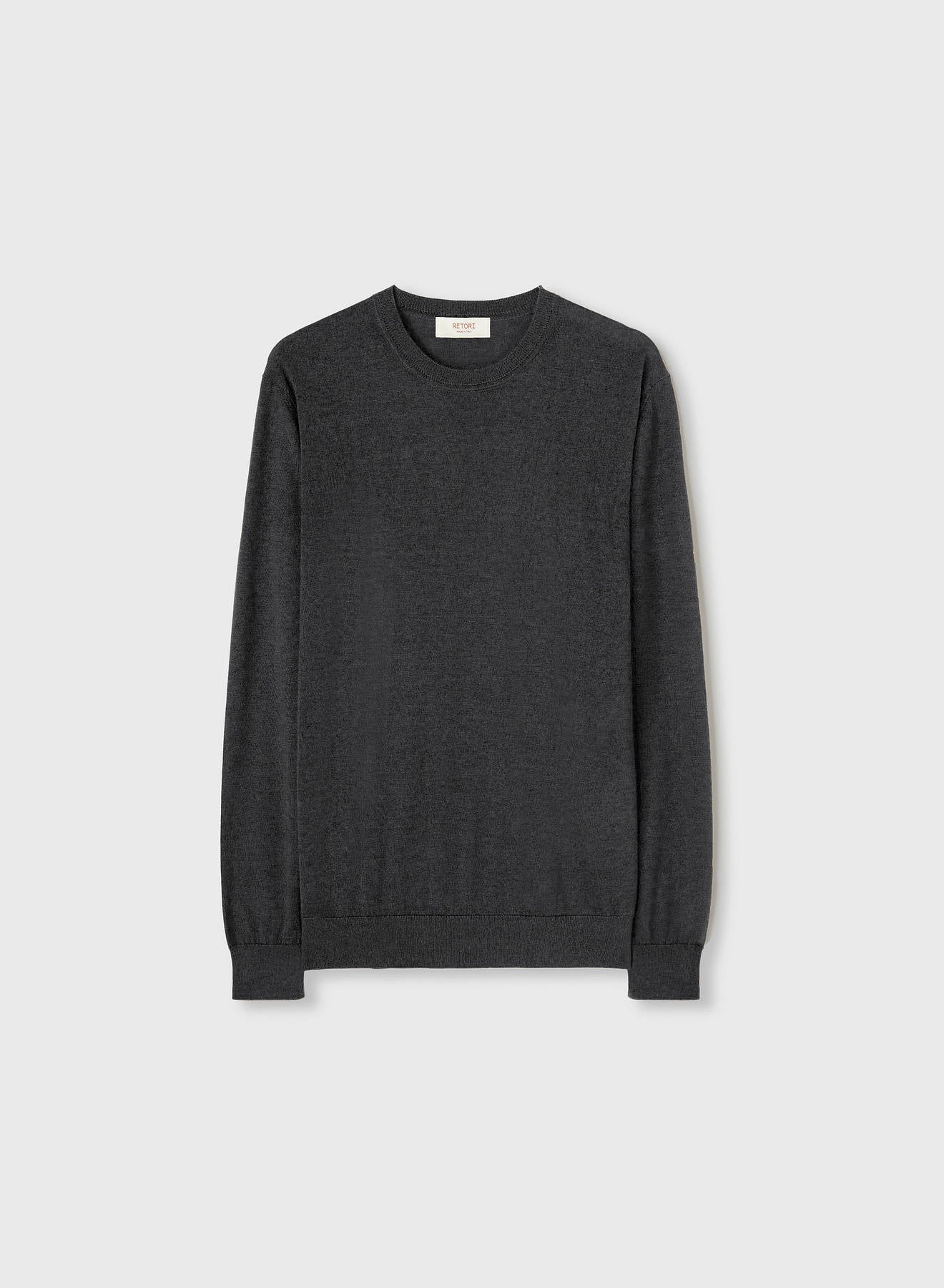 Retori Side Argyle Detail Crewneck Anthracite - Knitwear - Luxury Sweaters for Men and Women