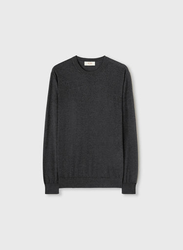 Retori Side Argyle Detail Crewneck Anthracite - Knitwear - Luxury Sweaters for Men and Women