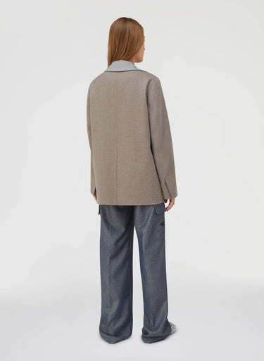 Retori Cardi Blazer Taupe And Grey - Ready To Wear - Luxury Coats & Jackets for Women - Back