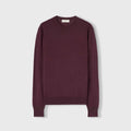 Retori Cuff Micro Check Detail Crewneck Amaranth And Green - Knitwear - Luxury Sweaters for Men
