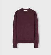 Retori Cuff Micro Check Detail Crewneck Amaranth And Green - Knitwear - Luxury Sweaters for Men