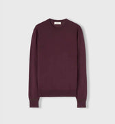 Retori Cuff Micro Check Detail Crewneck Amaranth And Green - Knitwear - Luxury Sweaters for Men