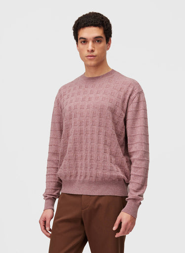 Retori Window Crewneck Rose - Knitwear - Luxury Sweaters for Men - Front