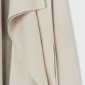 Retori Double Shawl Collar Coat Ivory And Natural - Ready To Wear - Luxury Overcoats for Women - Detail