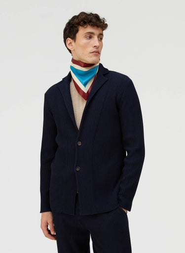 Retori Knitted Blazer Navy - Ready To Wear - Luxury Coats & Jackets for Men