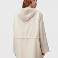 Retori Double Rope Reversible Parka Ivory And Natural - Ready To Wear - Luxury Parkas for Women - Back Model
