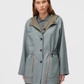 Retori Double Rope Reversible Parka Sage And Grey - Ready To Wear - Luxury Parkas for Women - Reversed Front