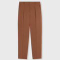 Retori Reversed Pleats Pants With Embroidery Clay - Ready To Wear - Luxury Trousers for Men