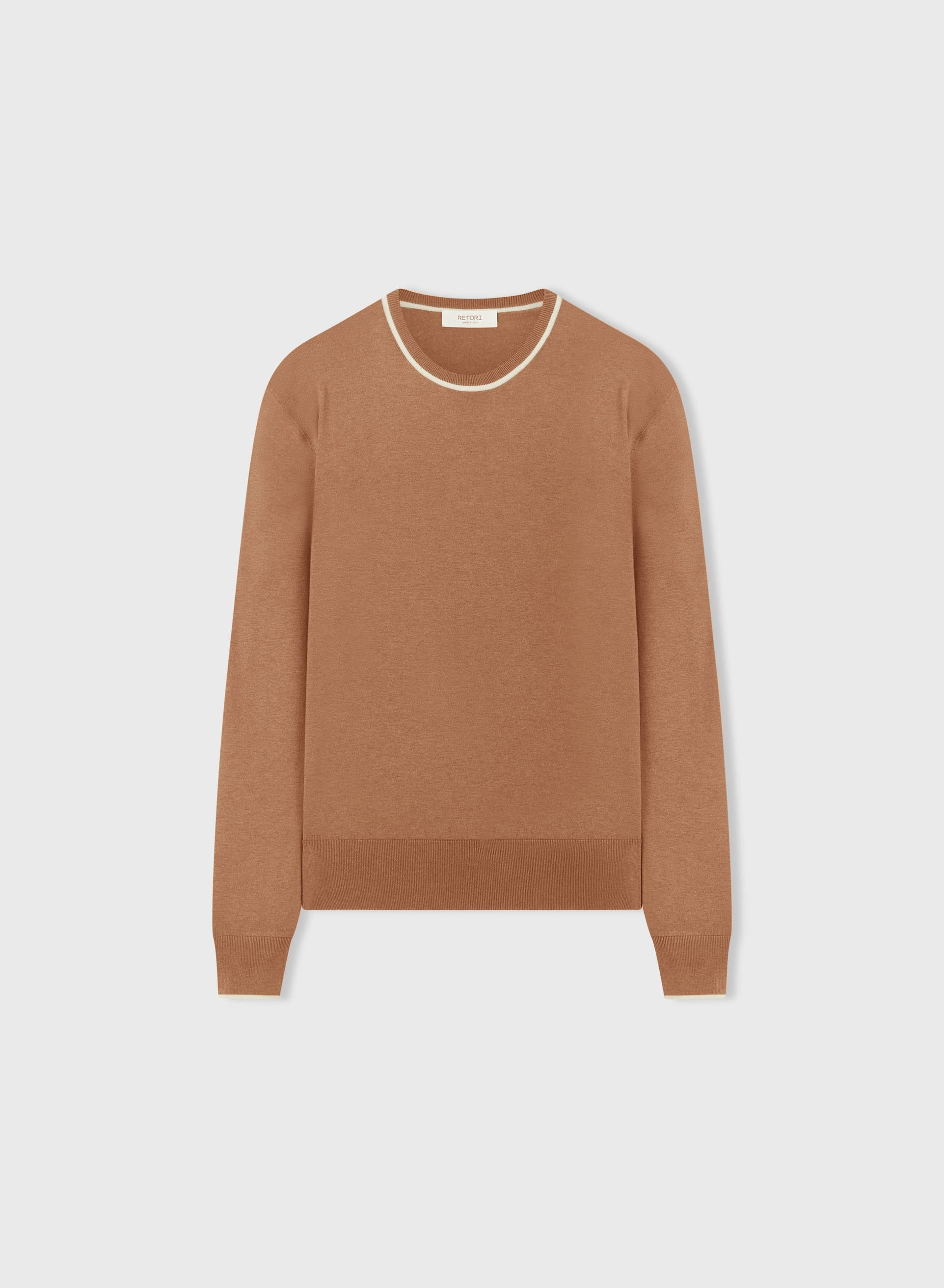 ULTIMATE CREWNECK CAMEL AND NATURAL