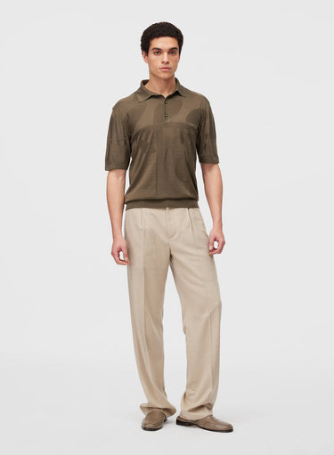 Retori Relaxed Pants Natural - Ready To Wear - Luxury Trousers for Men - Full Model