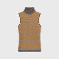 Retori Jacquard Sleeveless Turtleneck With Vanise' Details Sun - Knitwear - Luxury Sweaters for Women