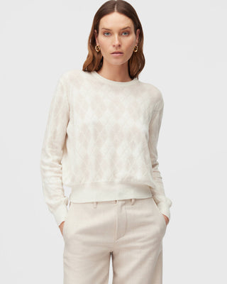 Retori Argyle Regular Crewneck Butter - Knitwear - Luxury Sweaters for Women - Front