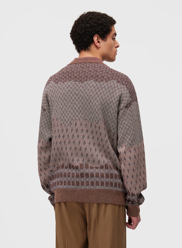 Retori Jacquard Cardigan Amaranto - Knitwear - Luxury Cardigans for Men - Back