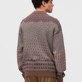 Retori Jacquard Cardigan Amaranto - Knitwear - Luxury Cardigans for Men - Back