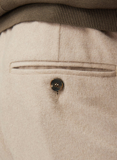 Retori Relaxed Pants Natural - Ready To Wear - Luxury Trousers for Men - Detail