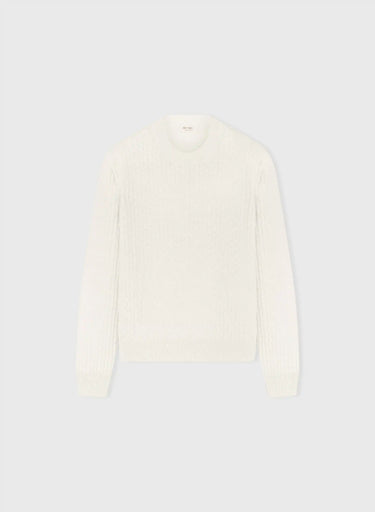 Retori Damier Wool And Silk Jacquard Crewneck Ivory - Knitwear - Luxury Sweaters for Women