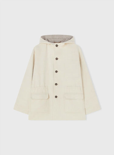 Retori Double Rope Reversible Parka Ivory And Natural - Ready To Wear - Luxury Parkas for Women - Reversed Front