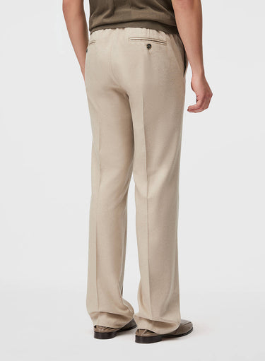 Retori Relaxed Pants Natural - Ready To Wear - Luxury Trousers for Men - Back Model