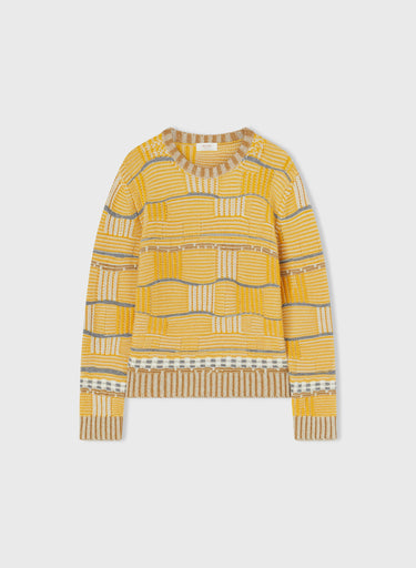 Retori Opposites Dance Crewneck Yellow And Camel - Ready To Wear - Luxury Sweaters for Men
