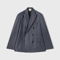 Retori Double Breasted Blazer Denim Blu - Ready To Wear - Luxury Coats & Jackets for Women