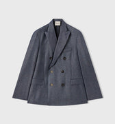 Retori Double Breasted Blazer Denim Blu - Ready To Wear - Luxury Coats & Jackets for Women