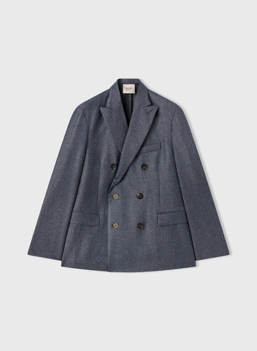 Retori Double Breasted Blazer Denim Blu - Ready To Wear - Luxury Coats & Jackets for Women