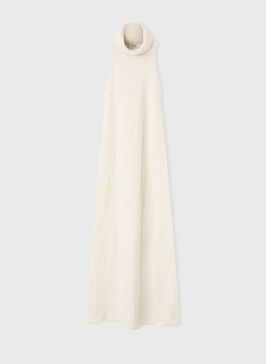 Retori Jacquard Sleeveless Maxi Collar Long Dress Ivory - Ready To Wear - Luxury Dresses for Women