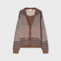Retori Jacquard Cardigan Amaranto - Knitwear - Luxury Cardigans for Men