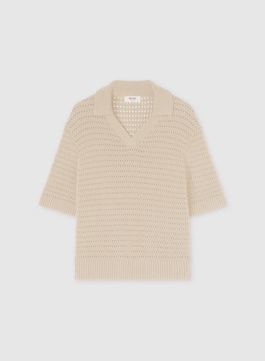POLO IN MAGLIA A RETE DI COTONE